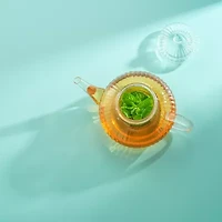 Joyjolt Fluted Glass Tea Glass Teapot