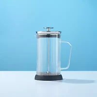 Joyjolt Fluted Glass French Press Beverage Dispenser