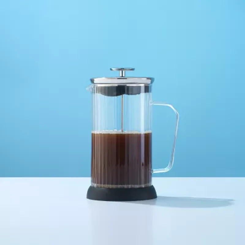 Joyjolt Fluted Glass French Press Beverage Dispenser