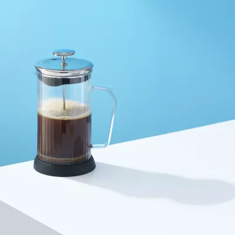 Joyjolt Fluted Glass French Press Beverage Dispenser