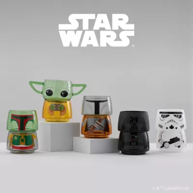 Joyjolt Darth Vader Stackable Glasses 2-pc. Drinkware Set