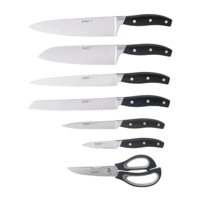 BergHOFF Essentials Forged Stainless Steel 9pc. Knife Block Set with Sharpener