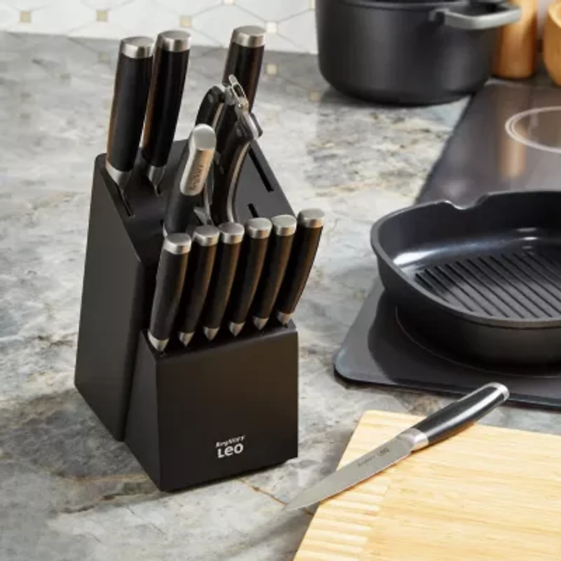 BergHOFF Leo Graphite Stainless Steel 13-pc. Knife Block Set