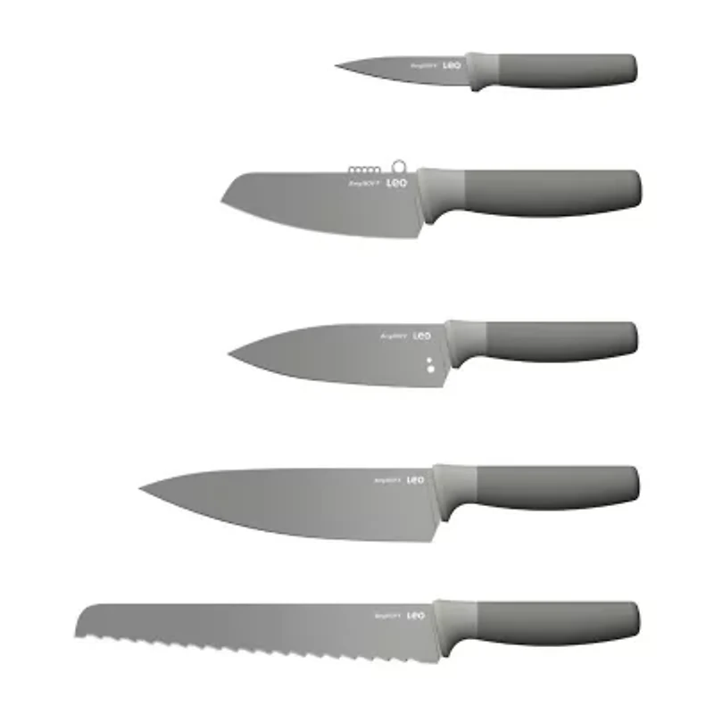 BergHOFF Balance Stainless Steel 6-pc. Knife Block Set