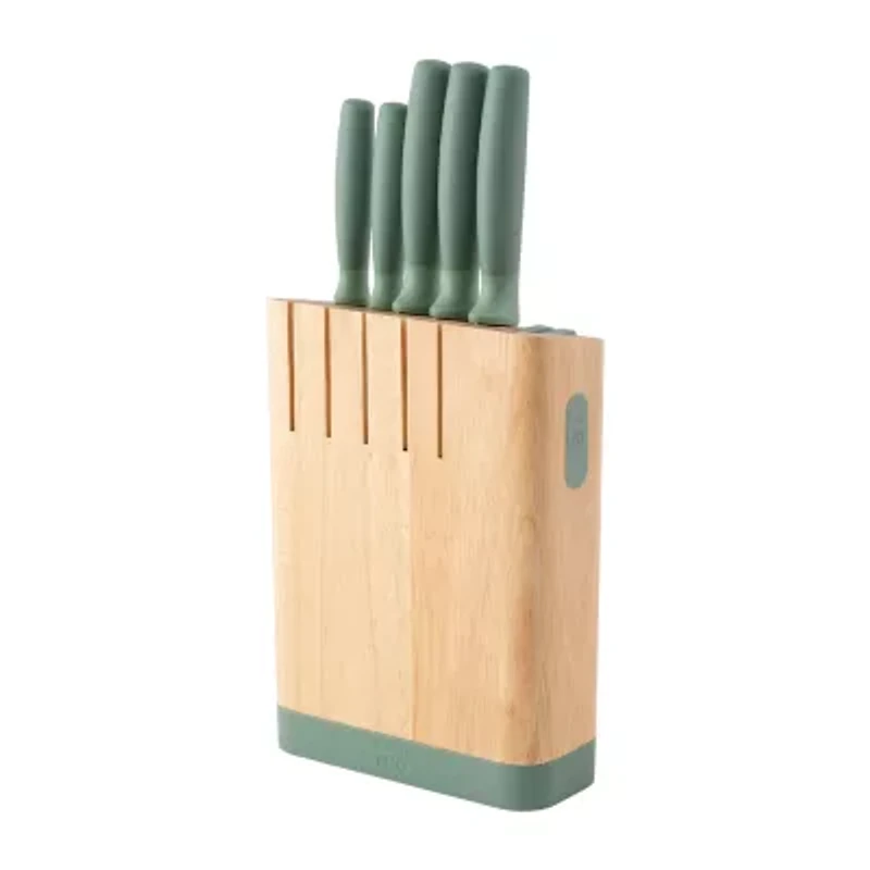 BergHOFF Leo Forest Stainless Steel 6-pc. Knife Block Set