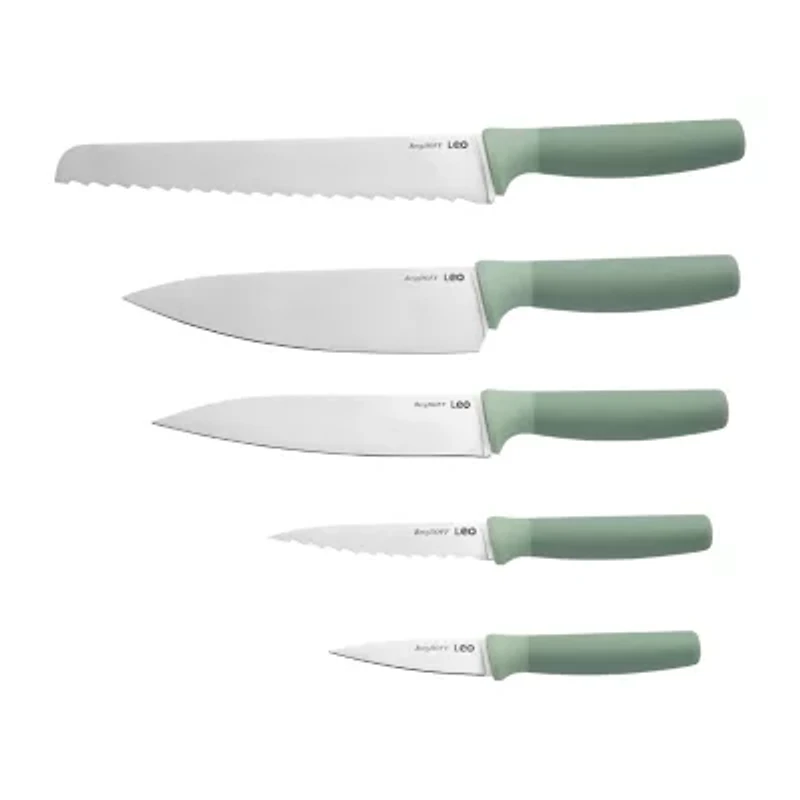 BergHOFF Leo Forest Stainless Steel 6-pc. Knife Block Set