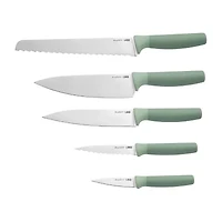BergHOFF Leo Forest Stainless Steel 6-pc. Knife Block Set
