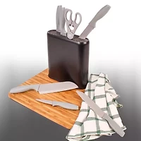 BergHOFF Leo Stainless Steel 8-pc. Universal Knife Block Set
