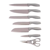 BergHOFF Leo Stainless Steel 8-pc. Universal Knife Block Set