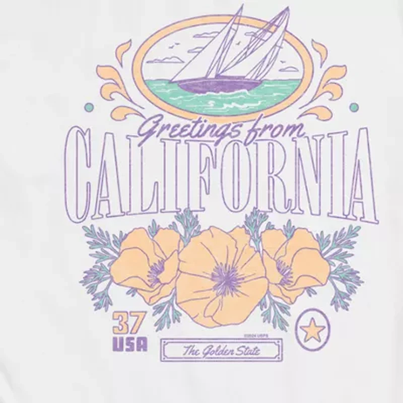 Mens Short Sleeve California Graphic T-Shirt