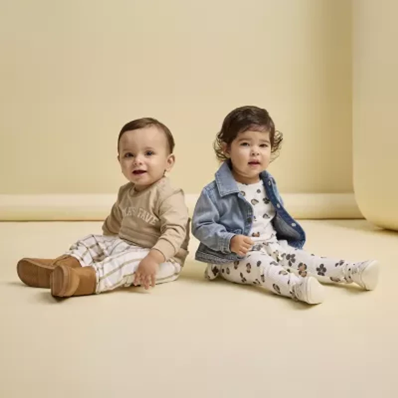 Okie Dokie Baby Girls Denim Lightweight Puffer Jacket