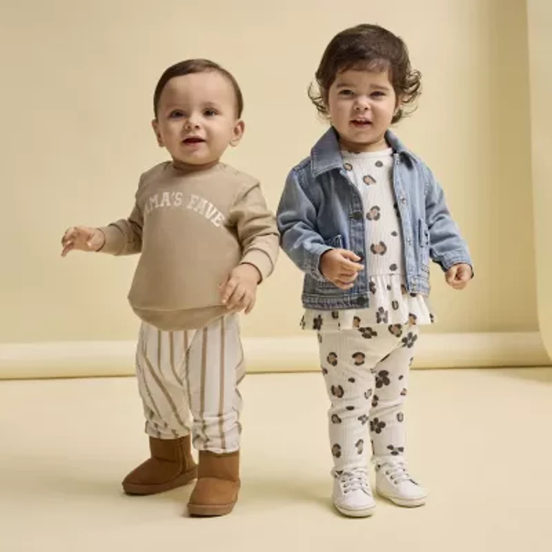 Okie Dokie Baby Girls Denim Lightweight Puffer Jacket