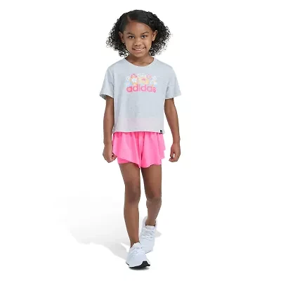 adidas Toddler Girls 2-pc. Short Set