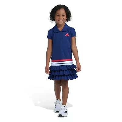 adidas Toddler Girls Short Sleeve Cap T-Shirt Dress