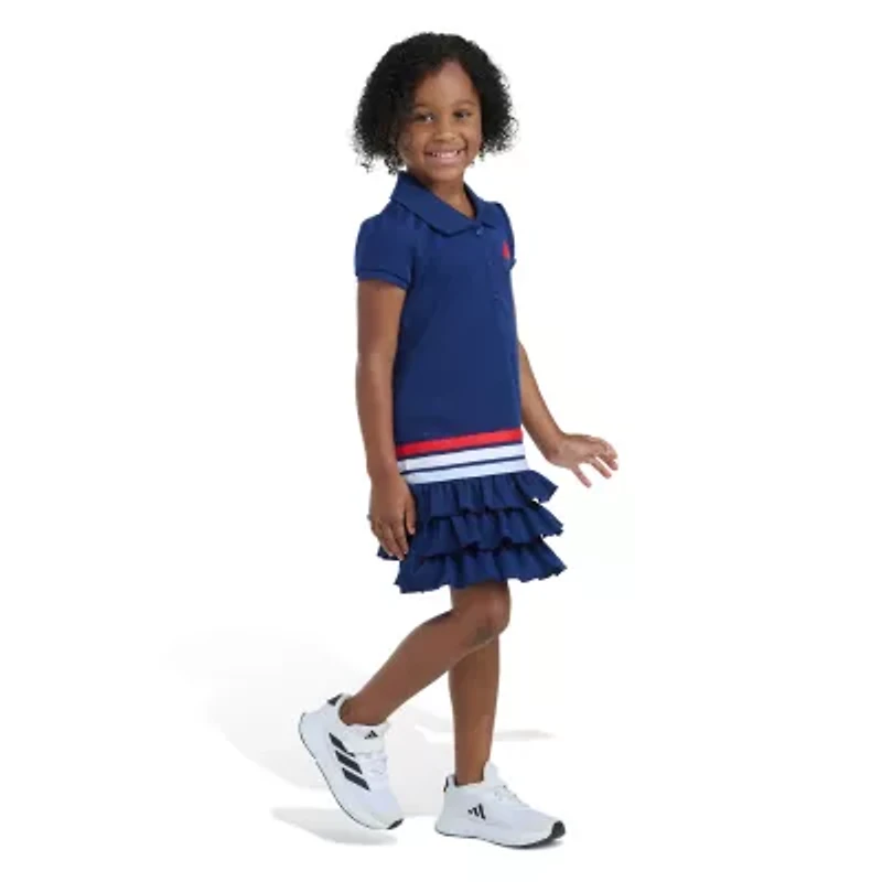 adidas Toddler Girls Short Sleeve Cap T-Shirt Dress