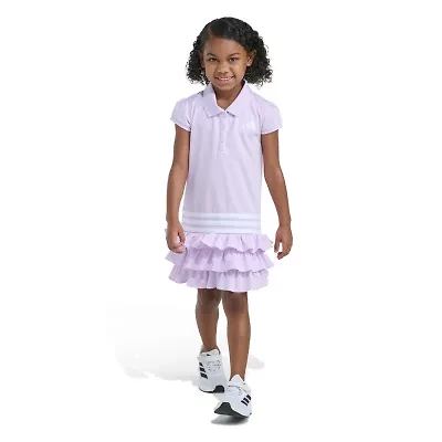 adidas Little Girls Short Sleeve Cap T-Shirt Dress