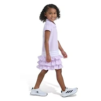 adidas Little Girls Short Sleeve Cap T-Shirt Dress