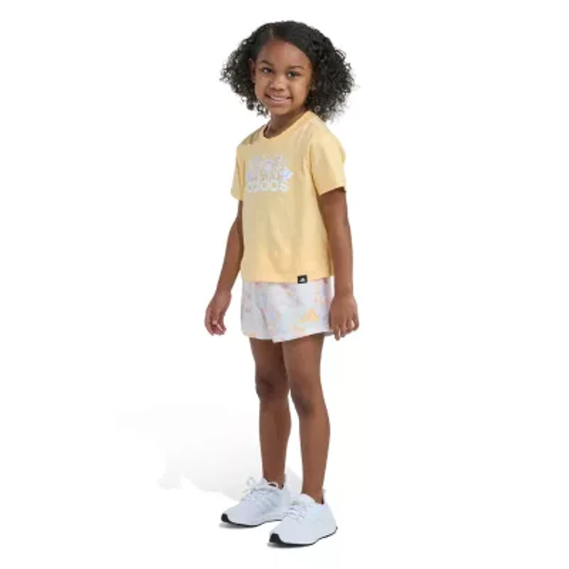 adidas Little Girls 2-pc. Short Set