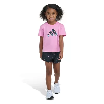 adidas Little Girls 2-pc. Short Set