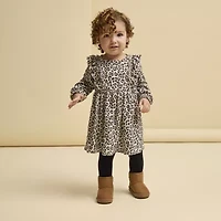 Grayson Little Baby Girls 2-pc. Long Sleeve Ruffled A-Line Dress