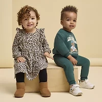 Grayson Little Baby Girls 2-pc. Long Sleeve Ruffled A-Line Dress