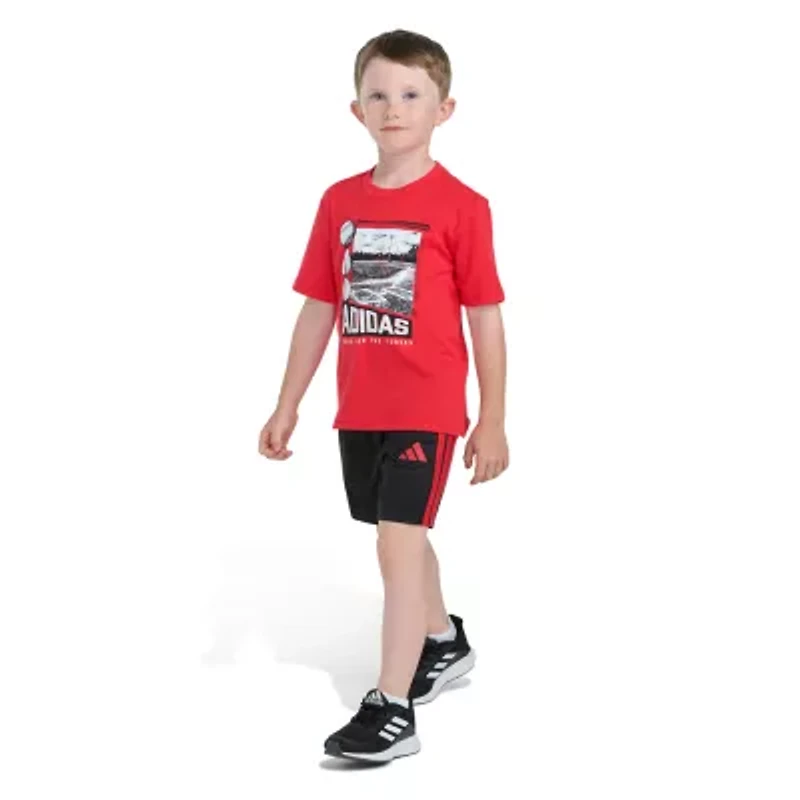 adidas Little Boys 2-pc. Short Set