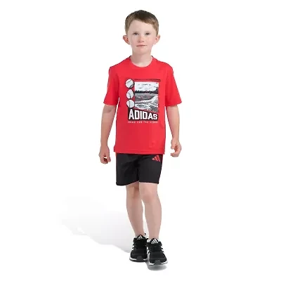 adidas Little Boys 2-pc. Short Set