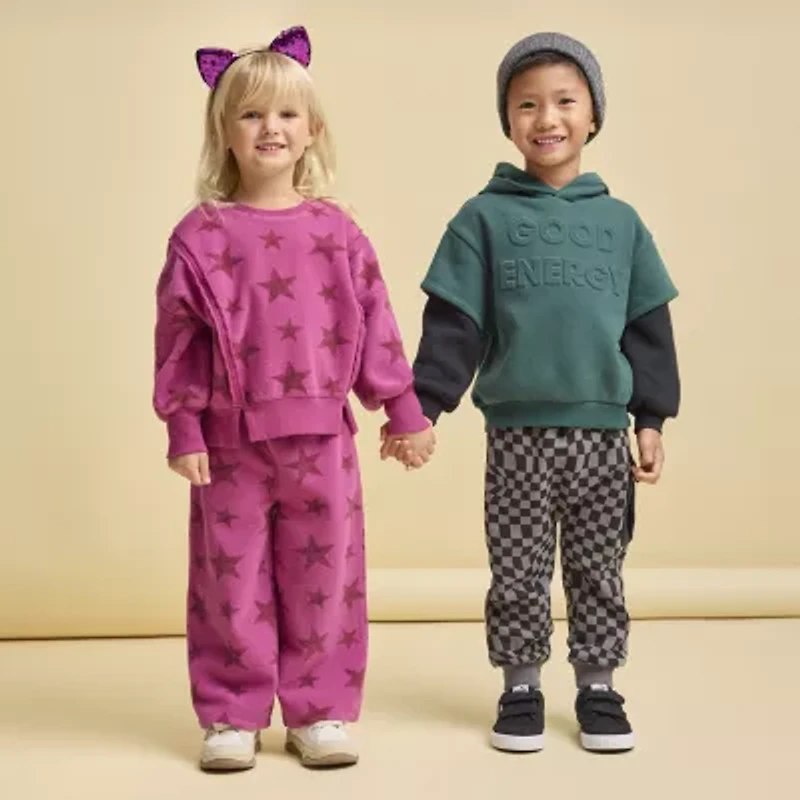 Grayson Little Toddler Boys Long Sleeve Fleece Hoodie