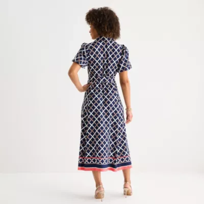 52seven Womens Short Sleeve Maxi Dress