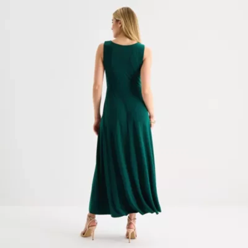 Sandra Darren Womens Sleeveless Maxi Dress