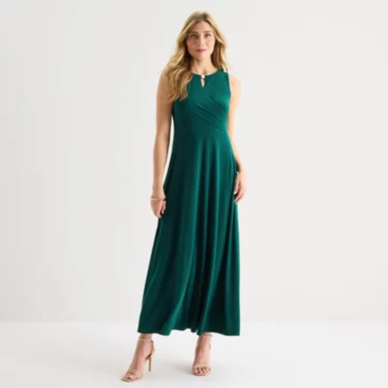 Sandra Darren Womens Sleeveless Maxi Dress