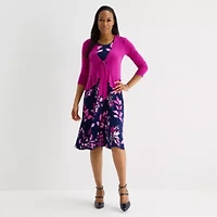 Studio 1 Womens Floral Jacket Dress