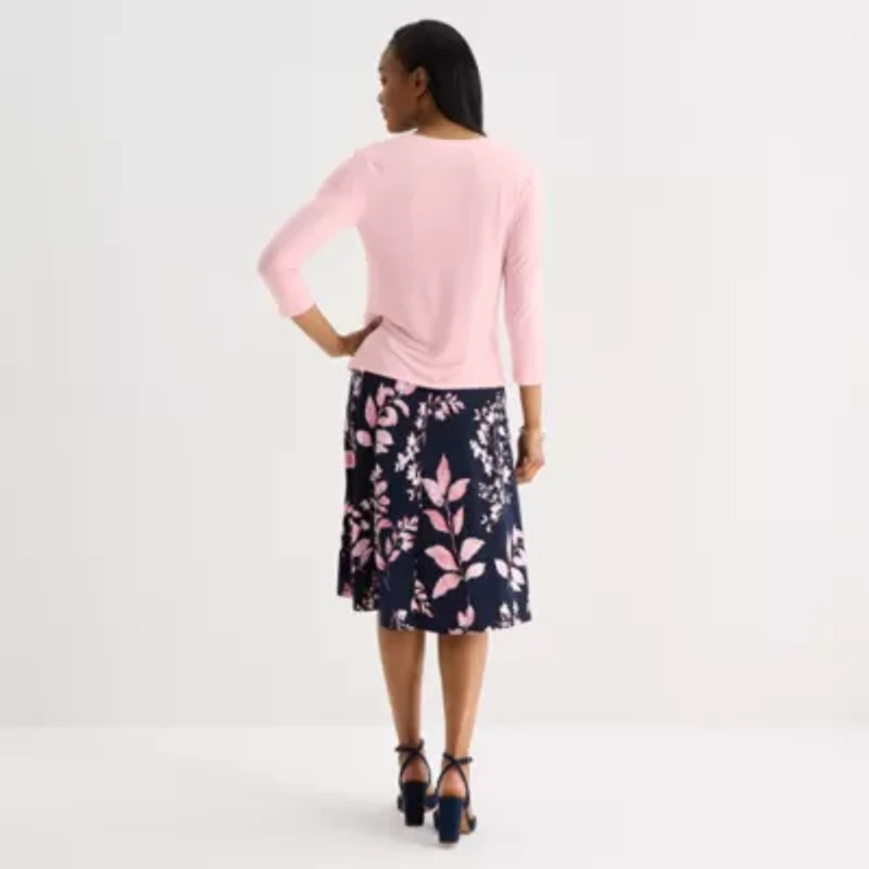 Studio 1 Womens Floral Jacket Dress