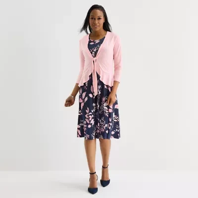 Studio 1 Womens Floral Jacket Dress