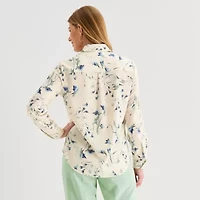 Black Label by Evan-Picone Womens Long Sleeve Blouse