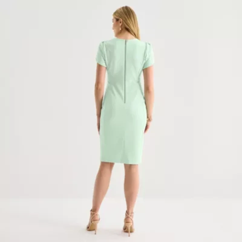 Marc New York Womens Short Sleeve Sheath Dress