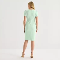 Marc New York Womens Short Sleeve Sheath Dress