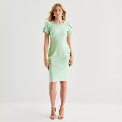 Marc New York Womens Short Sleeve Sheath Dress