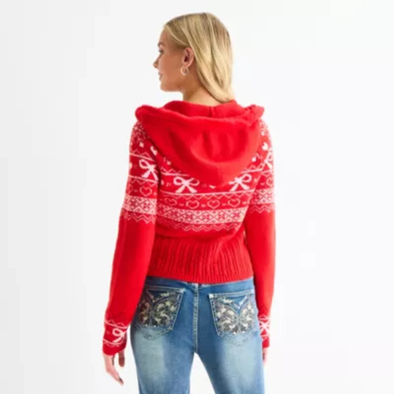 Forever 21 Juniors Womens Hooded Long Sleeve Pullover Sweater