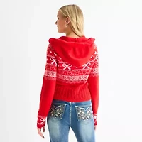 Forever 21 Juniors Womens Hooded Long Sleeve Pullover Sweater