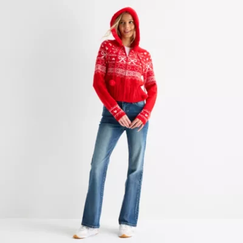 Forever 21 Juniors Womens Hooded Long Sleeve Pullover Sweater