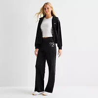 Juicy By Couture Womens Juniors Flare Mid Rise Track Pant