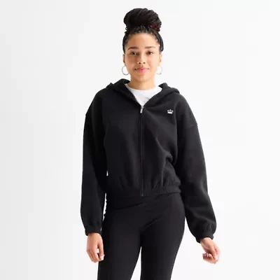 Juicy By Couture Womens Long Sleeve Fleece Zipper Hoodie