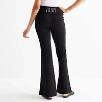 Juicy By Couture Womens Mid Rise 29 1/2" Flare Juniors Full Length Leggings