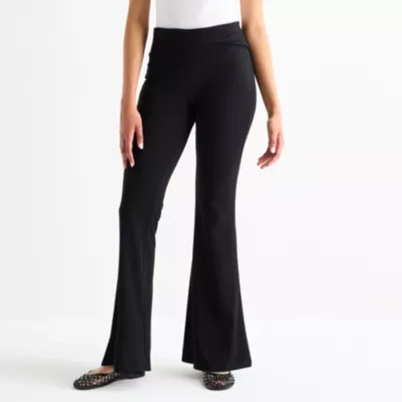 Juicy By Couture Womens Mid Rise 29 1/2" Flare Juniors Full Length Leggings