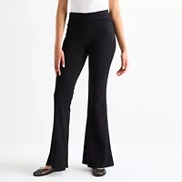 Juicy By Couture Womens Mid Rise 29 1/2" Flare Juniors Full Length Leggings