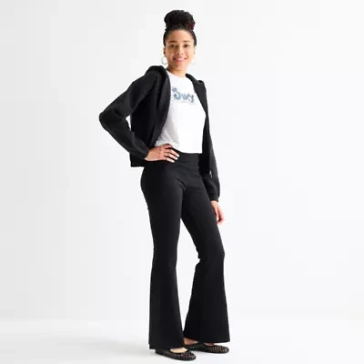 Juicy By Couture Womens Mid Rise 29 1/2" Flare Juniors Full Length Leggings