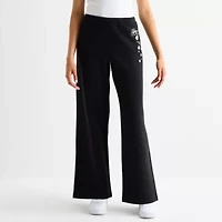 Juicy By Couture Womens Juniors Flare Mid Rise Fleece Sweatpant