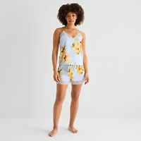 Ambrielle Womens Satin V-Neck Sleeveless 2-pc. Pajama Sets