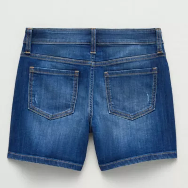 Thereabouts Little & Big Kid Girls Adaptive Adjustable Waist Easy-on + Easy-off Midi Short